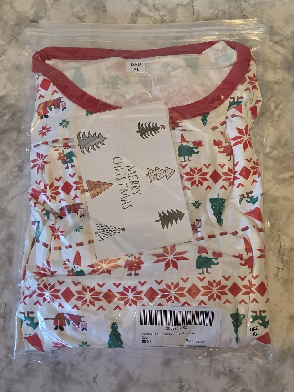 XL Mens Christmas Pajamas - Shirt & Pant Set With Holiday Print